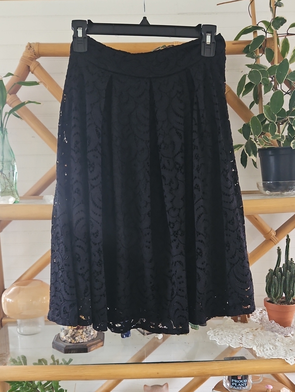 Black Lace Whimsy Goth Skirt